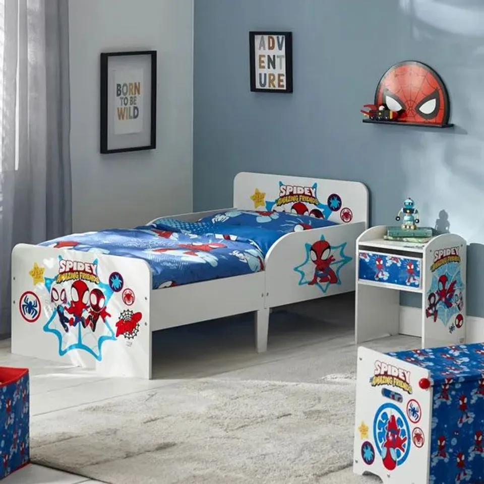 BOXED MARVEL SPIDEY AND HIS AMAZING FRIENDS BED - NO DRAWERS- ( 1BOX )