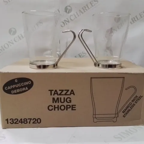 BOXED BORGONOVO TAZZA MUG CHOPE APPROXIMATELY 6