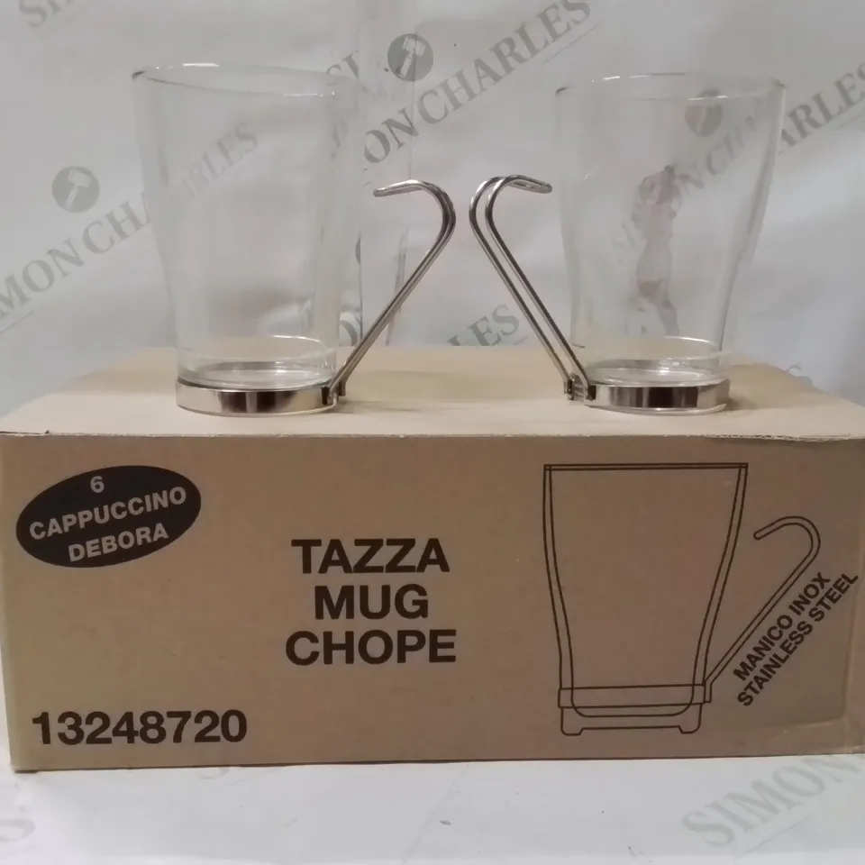 BOXED BORGONOVO TAZZA MUG CHOPE APPROXIMATELY 6