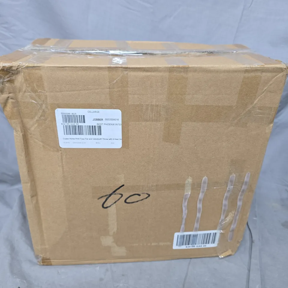 COZEE HOME PRINT FAUX FUR ANF VELETSOFT THROW