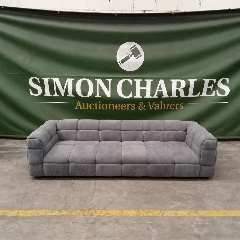 RAPPOLI FABRIC 3 SEATER SOFA - GREY