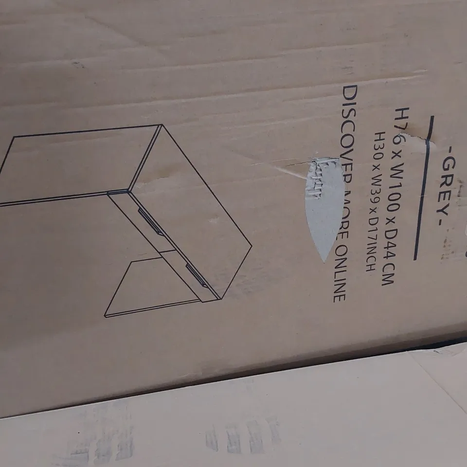  BOXED LARSON DRESSING TABLE GREY