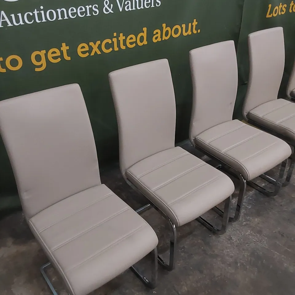 SET OF 6 PERTH LEATHER DINING CHAIRS 