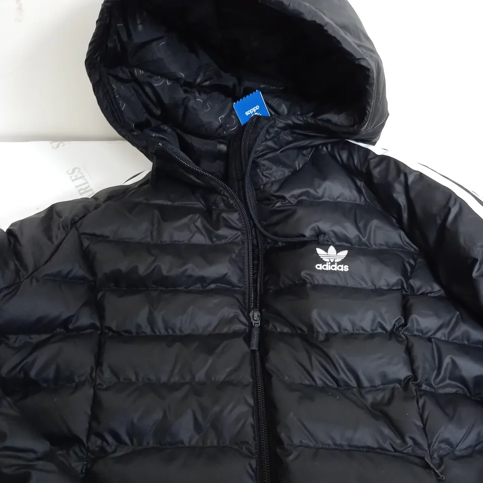 ADIDAS SLIM PADDED JACKET IN BLACK - UK 10