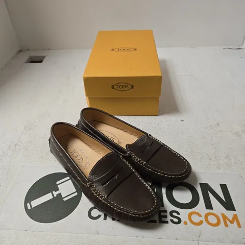 TOD'S WOMEN'S BROWN LEATHER MOCCASINS β UK 3.5 (EU 35.5) GOMMINO