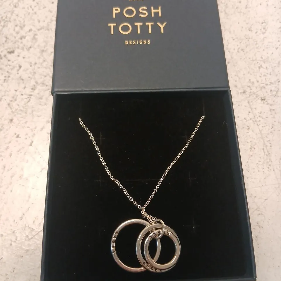 POSH TOTTY DESIGNS MAKE IT PERSONAL FAMILY NAMES HEART NECKLACE