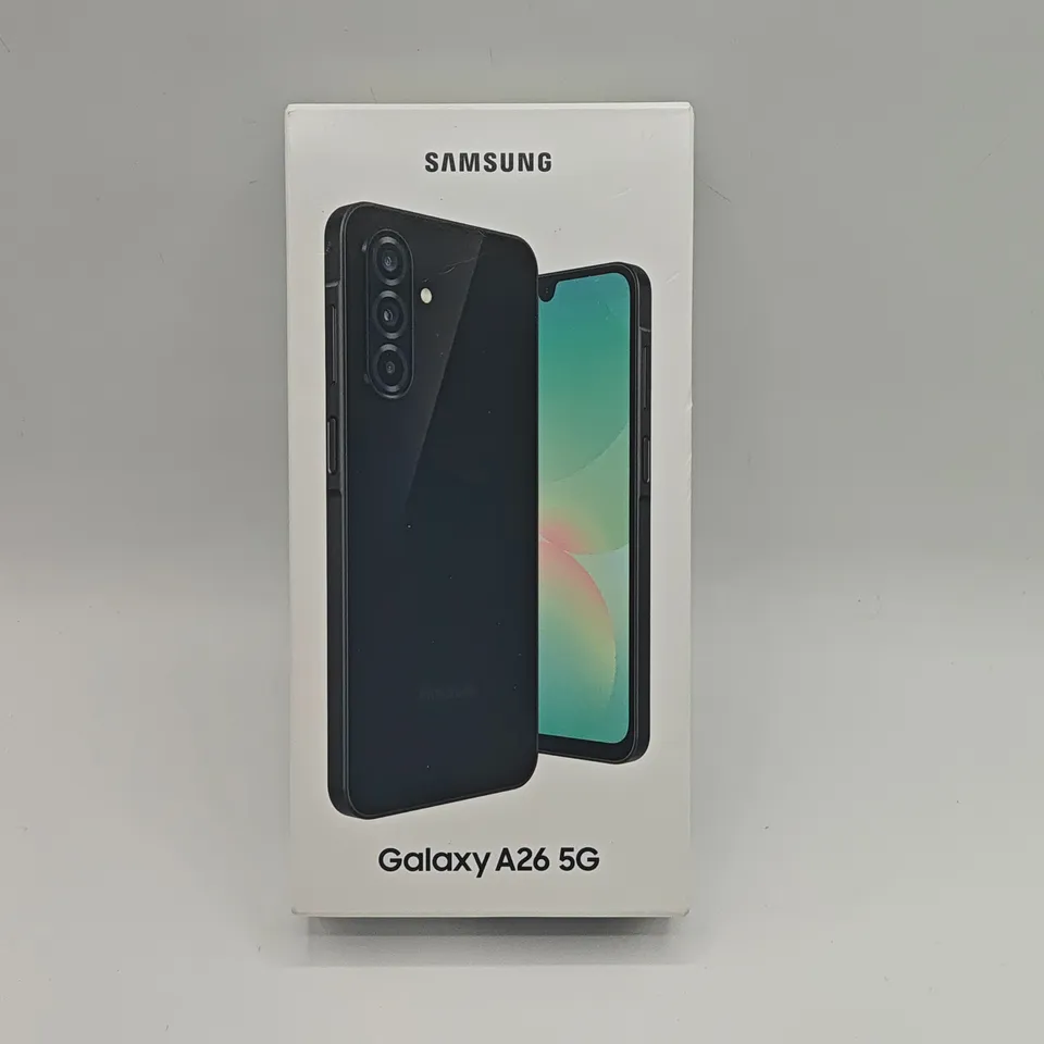 BOXED SAMSUNG GALAXY A26 5G 8/256GB IN BLACK - SM-A266B