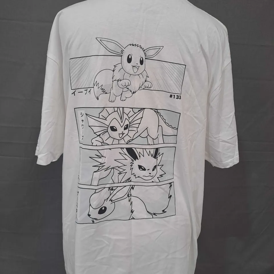 POKÉMON EEVEELUTION T-SHIRT IN WHITE SIZE XL