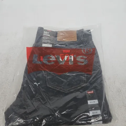 LEVI'S 501 ORIGINAL JEANS - MEN'S DENIM, DARK, UK 34 X 32
