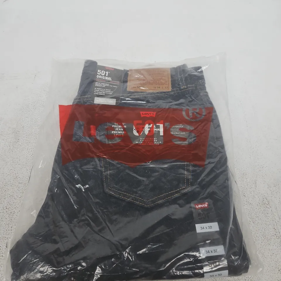 LEVI'S 501 ORIGINAL JEANS - MEN'S DENIM, DARK, UK 34 X 32