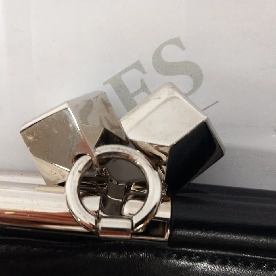 JIMMY CHOO CADENCE BLACK MEDIUM CLUTCH 