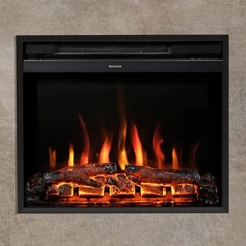 BOXED FLARE RODWELL 22" INSET WALL MOUNTED ELECTRIC FIRE - BLACK (1 BOX)
