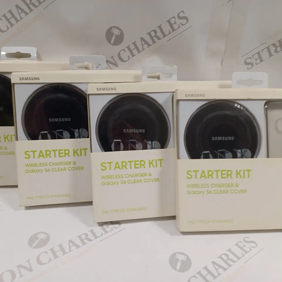 BOXED SAMSUNG STARTER KIT WIRELESS CHARGER & S6 CLEAR COVER