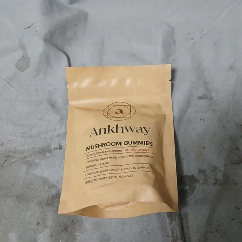 ANKHWAY MUSHROOM GUMMIES NATURAL RASPBERRY FLAVOUR 30 DAY SUPPLY