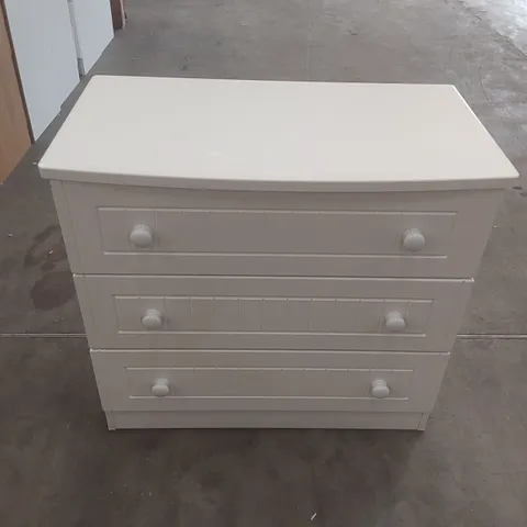 FULLY ASSEMBLED SAXENA 3 DRAWER CHEST COLOUR: WHITE