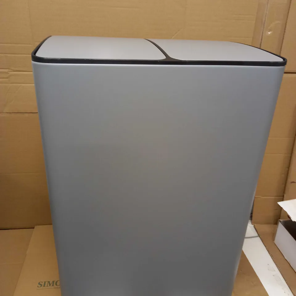 JOHN LEWIS TWO COMPARTMENT BIN - GREY