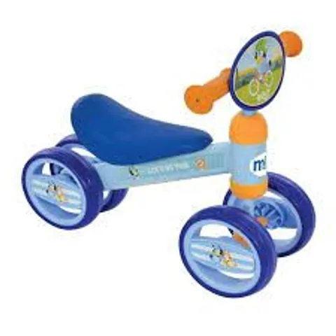 BLUEY DELUXE BOBBLE RIDE ON BIKE IN BLUE