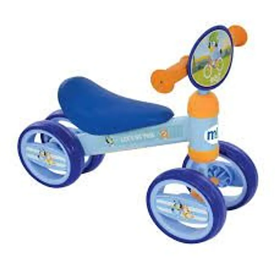 BLUEY DELUXE BOBBLE RIDE ON BIKE IN BLUE