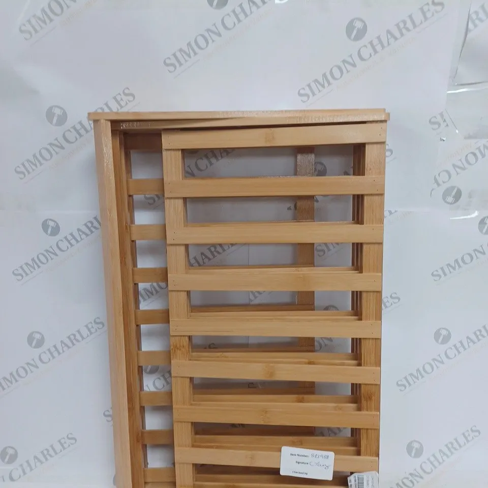 ORGANISED OPTIONS BAMBOO FOLDABLE SHOE RACK