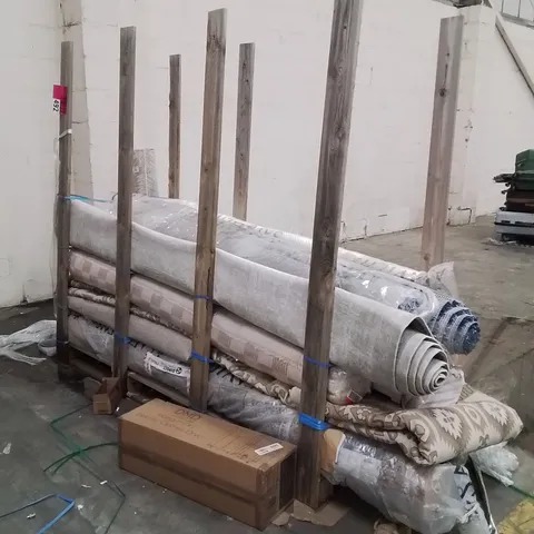 STILLAGE OF APPROXIMATELY 15 QUALITY DESIGNER RUGS XL