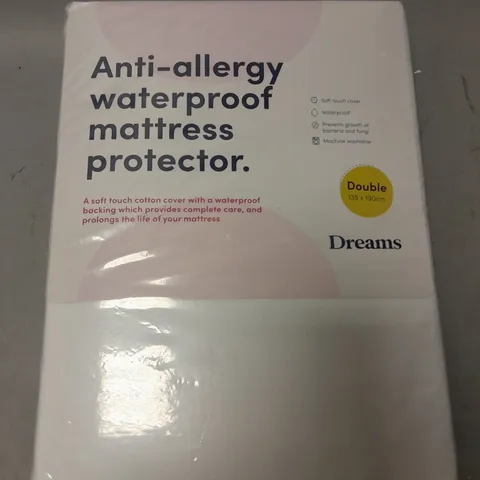 DREAMS ANTI-ALLERGY WATERPROOF MATTRESS PROTECTOR - DOUBLE