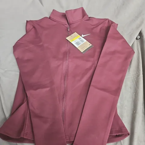 NIKE WOMEN'S ZIP-FRONT JACKET – BURGUNDY SIZE S