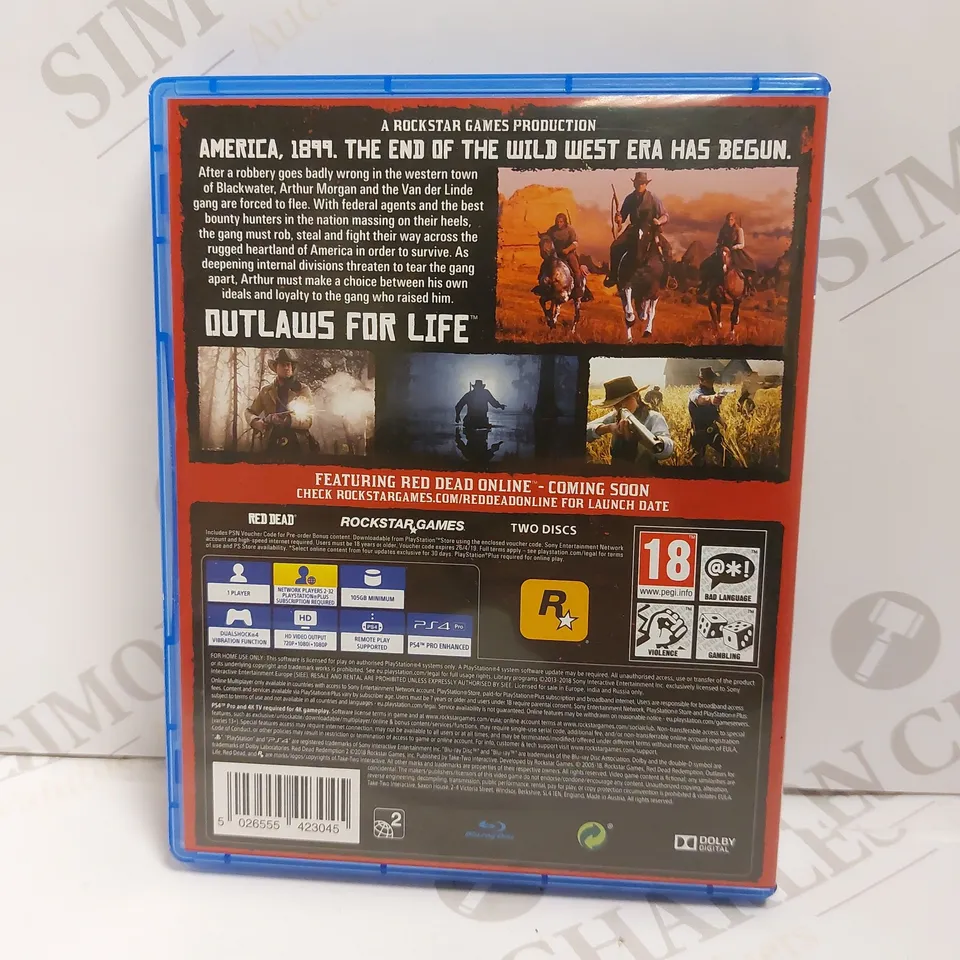 RED DEAD REDEMPTION 2 ON PS4 PEGI 18 