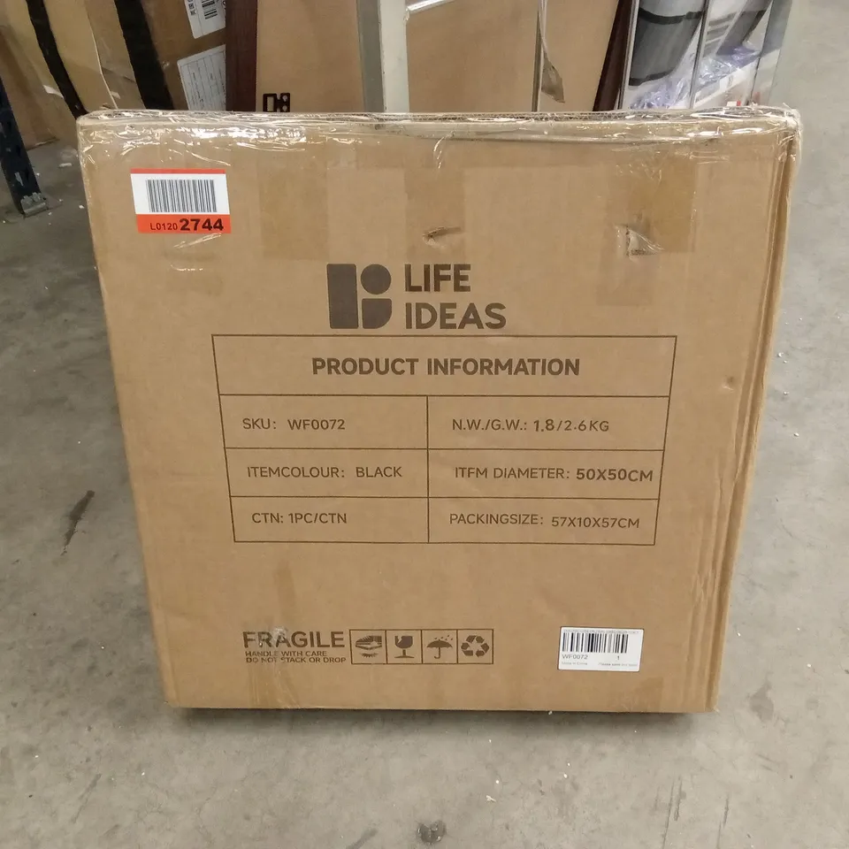 BOXED WF0072 BATHROOM MIRROR - BLACK (1 BOX)