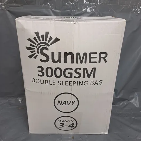 BOXED SUMMER 300GSM DOUBLE SLEEPING BAG IN NAVY