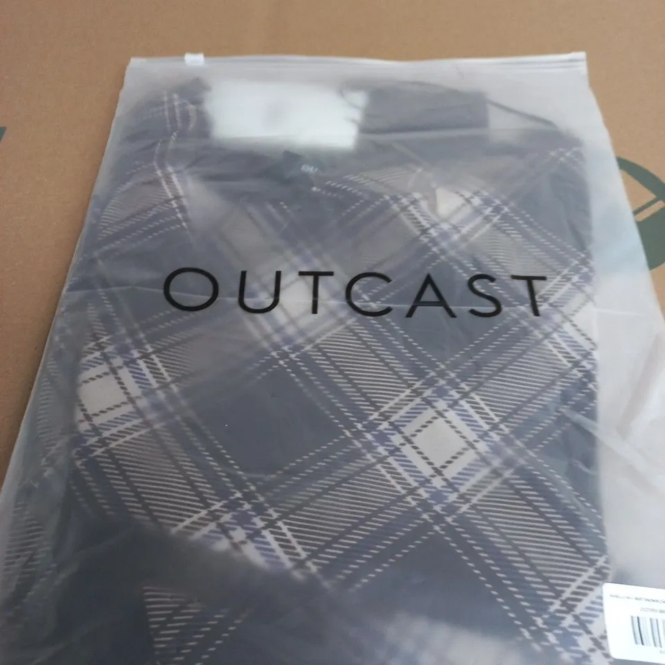 OUTCAST MARBLE MIDI SKIRT BROWN CHECK – SIZE S (OUTCAST EXCLUSIVES)
