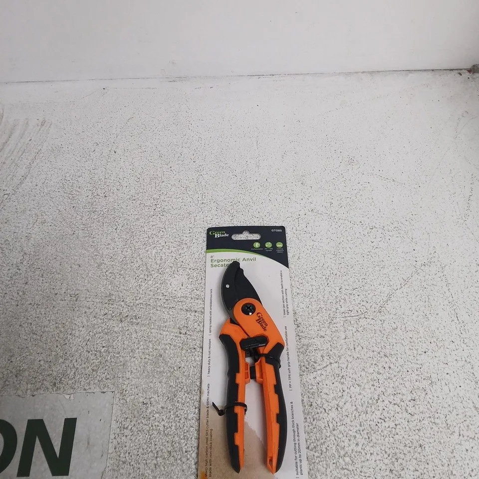 GREEN BLADE 8" ERGONOMIC ANVIL SECATEURS