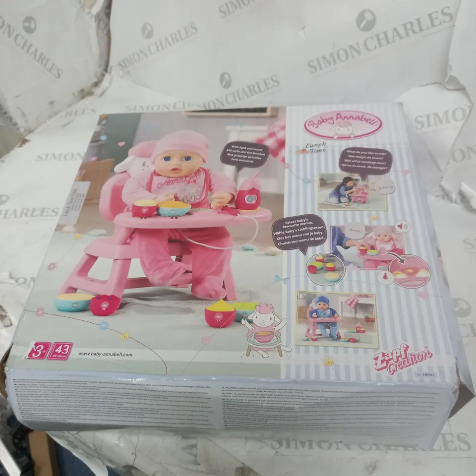 BABY ANNABELL LUNCH TIME TABLE  RRP £42.99