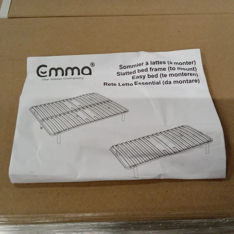 BOXED EMMA SLATTED FRAME BED - 120 x 190cm SMALL DOUBLE