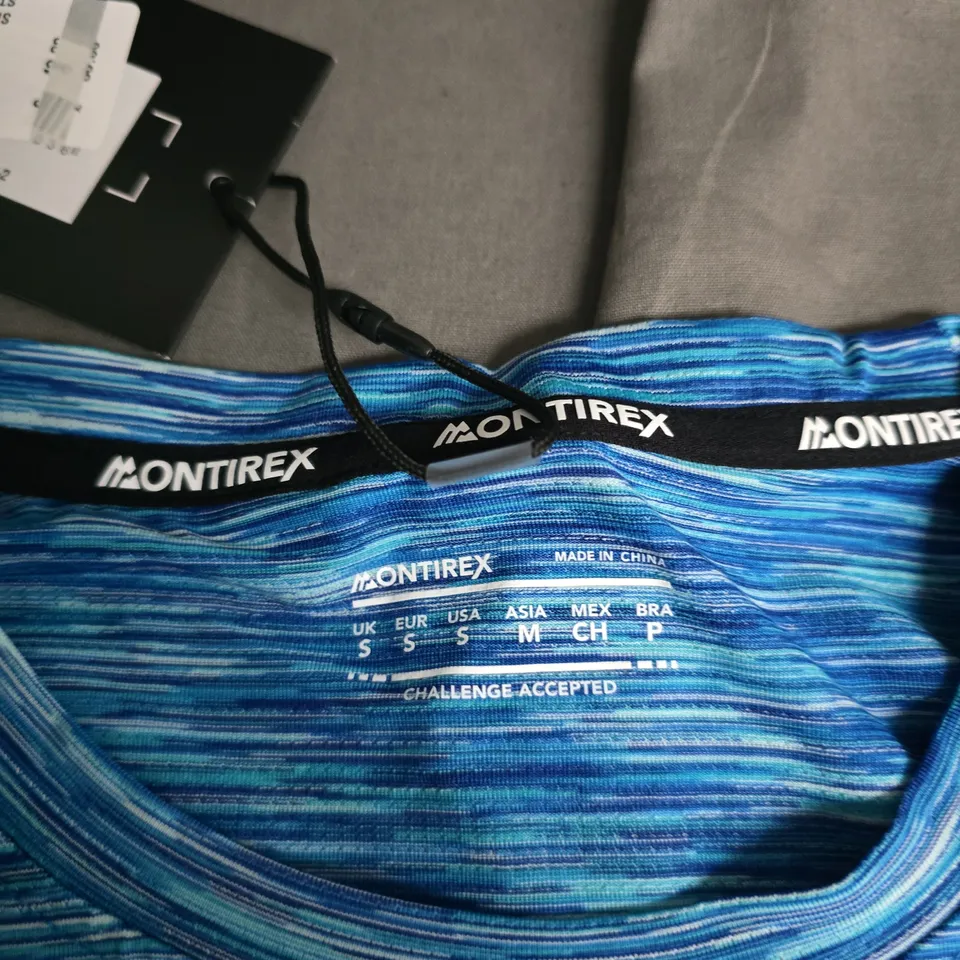 MONTIREX BLUE ATHLETIC T-SHIRT – UK SMALL (MEN'S)