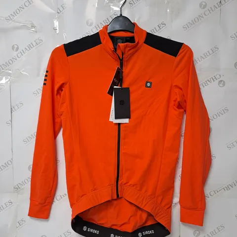 SIROKO SOFTSHELL CYCLING JACKET IN ORANGE SIZE L