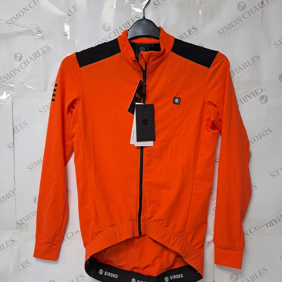 SIROKO SOFTSHELL CYCLING JACKET IN ORANGE SIZE L 