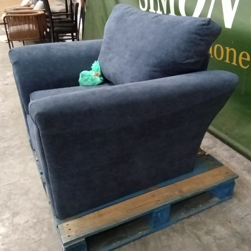 DURY FABRIC ARMCHAIR - BLUE RRP £399
