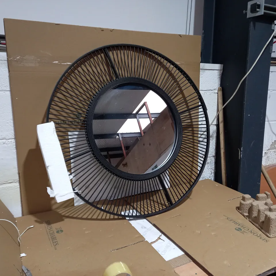 KELLY HOPPEN BAMBOO CIRCULAR MIRROR