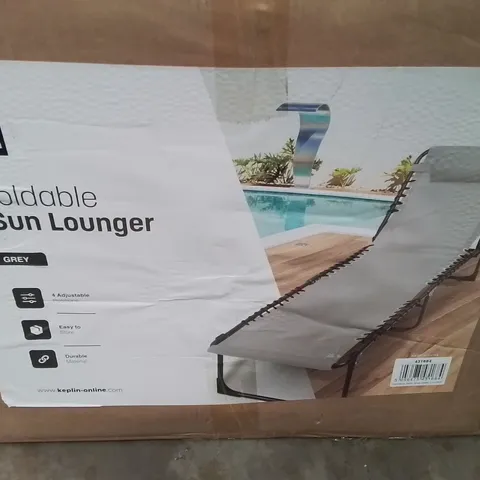 BOXED KEPLIN FOLDABLE SUN LOUNGER -GREY-