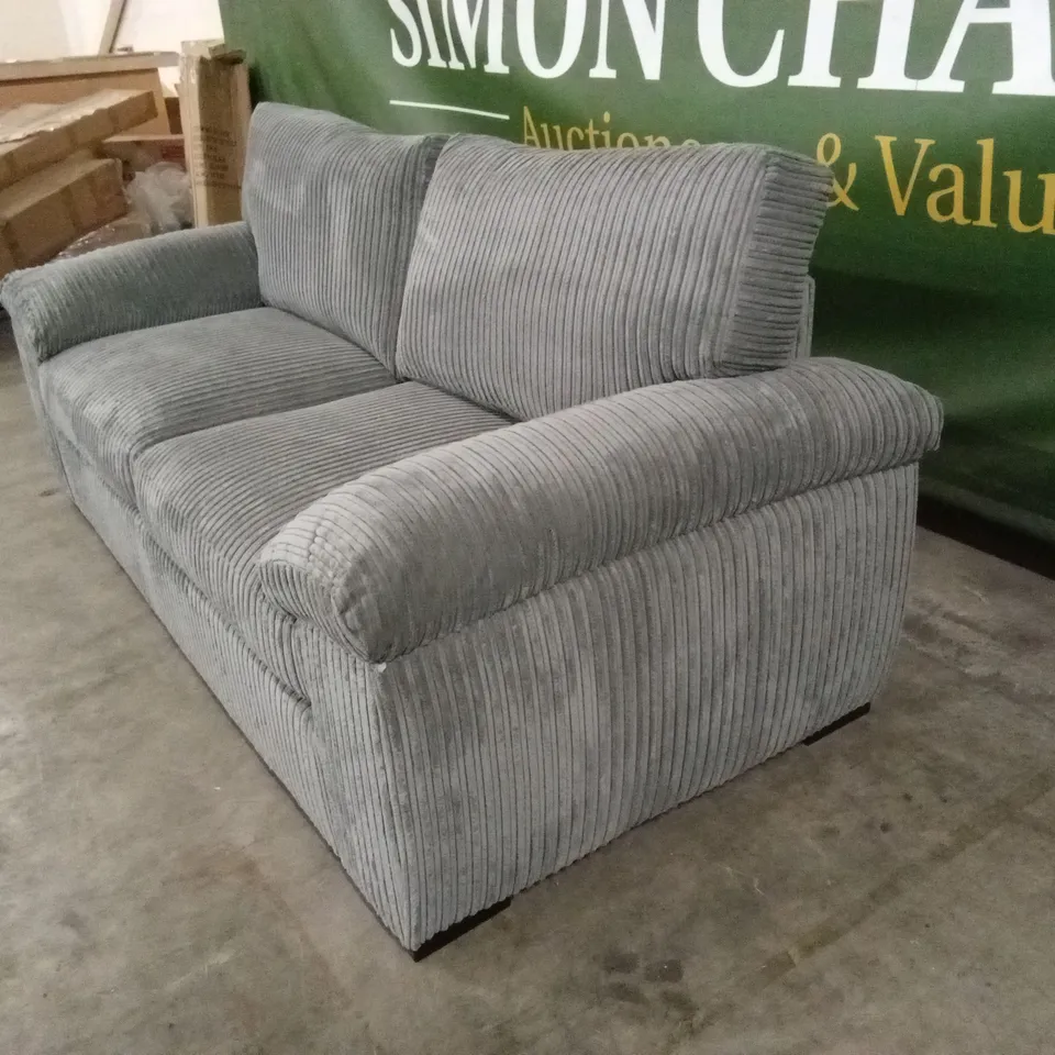 AMALFI STANDARD BACK FABRIC 3 SEATER SOFA - CHARCOAL RRP £579