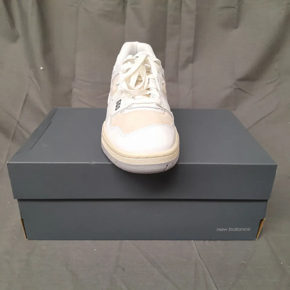 BOXED PAIR OF NEW BALANCE 550 TRAINERS IN WHITE UK SIZE 11