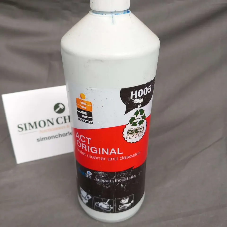 FIVE BOTTLES OF SELDEN ACT ORIGINAL TOILET CLEANER AND DESCALER 1L