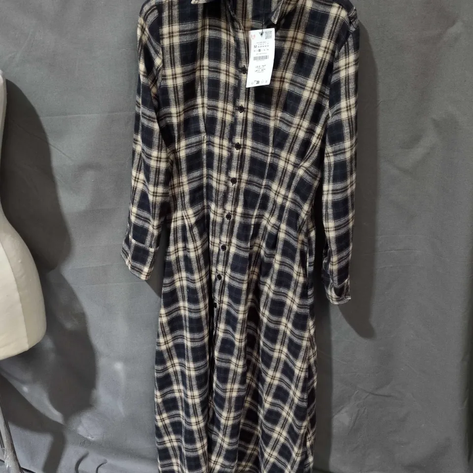 ZARA WOMEN'S FLANNEL SHIRT DRESS - SIZE M
