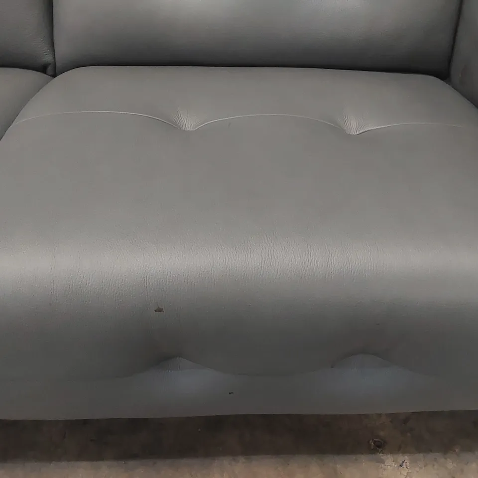 QUALITY DESIGNER ITALIAN MADE LEATHER BOLANZO LOVESEAT - BLUE