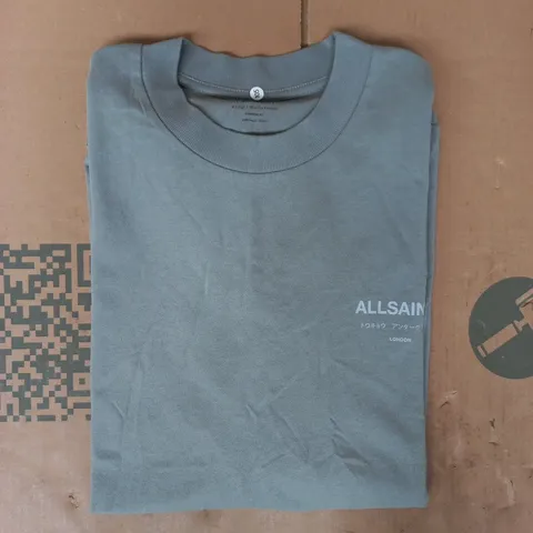 ALLSAINTS SHORT SLEEVE T-SHIRT IN DUSTY SAGE SIZE XL