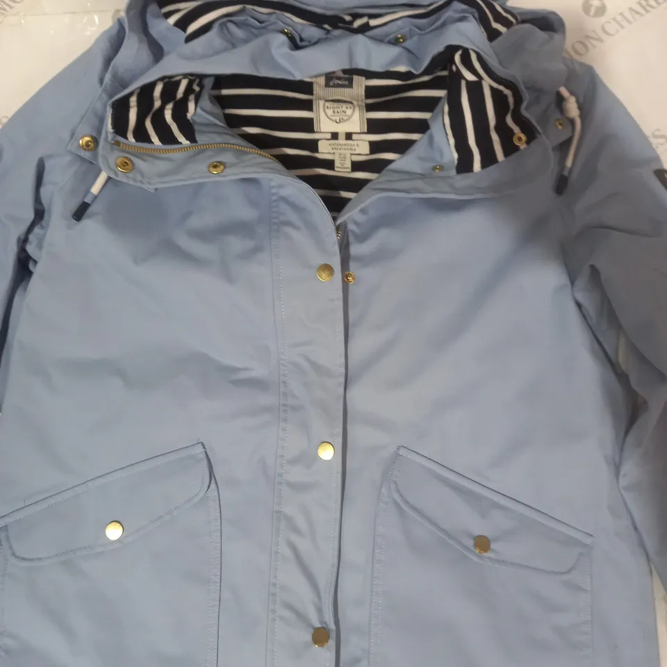 JOULES WATERPROOF & BREATHABLE COAT IN LIGHT BLUE UK SIZE 12