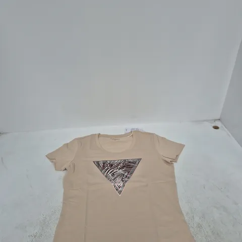GUESS ECO T‑SHIRT – BEIGE, UK SIZE L