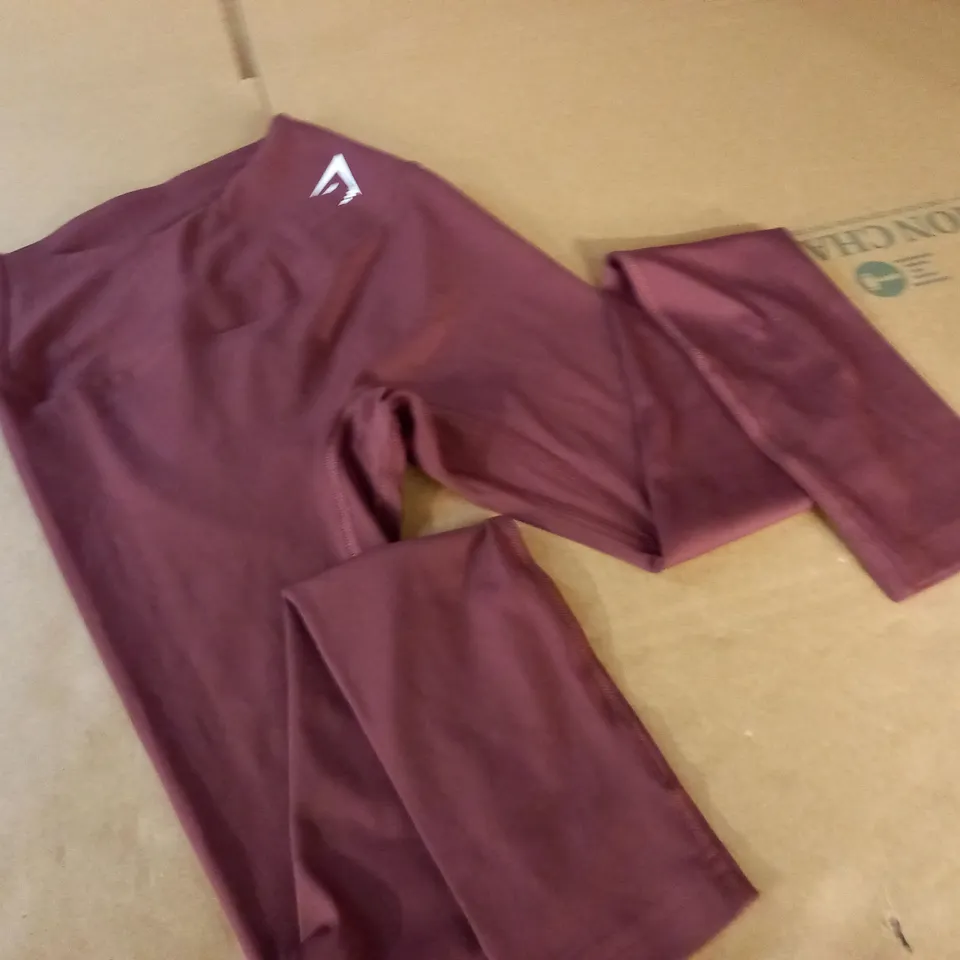 GYMSHARK BROWN TRAINING LEGGINGS - XS