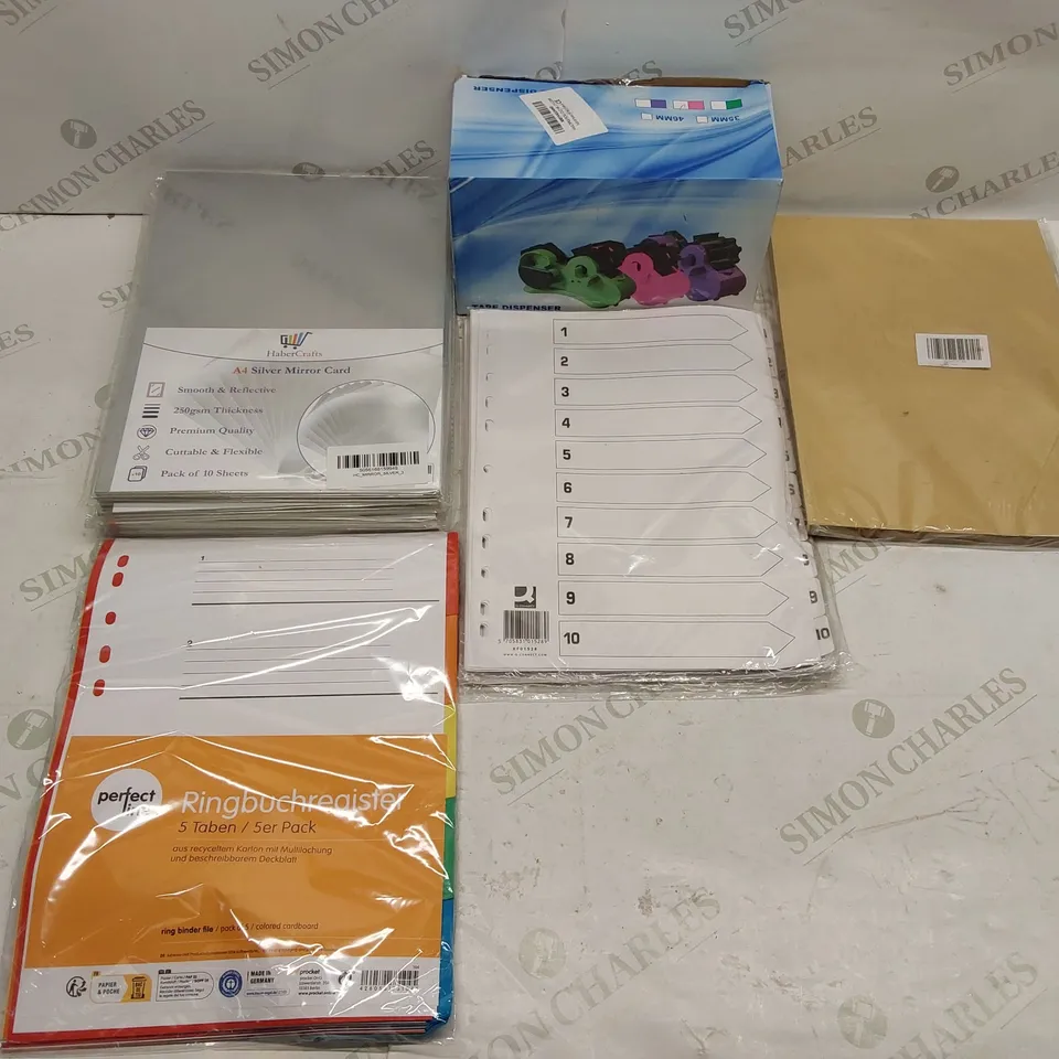 BOX OF APPROXIMATELY 10X BRAND NEW STATIONARY PRODUCTS TO INCLUDE;
