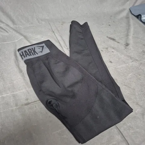 GYMSHARK DRY LEGGINGS β BLACK β SIZE S
